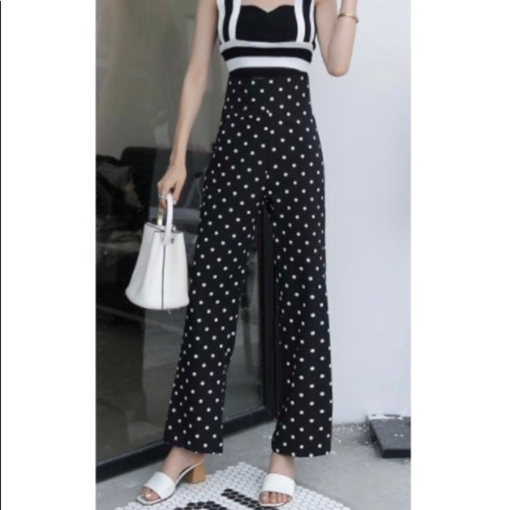 Dot Pattern Pants - image 1